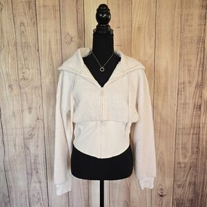 Teddy Fleece Corset Full-Zip Hoodie